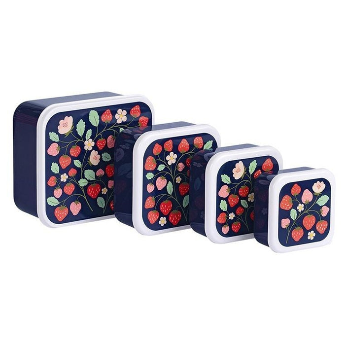 A Little Lovely Company Lunchbox Erdbeeren 4er-Set