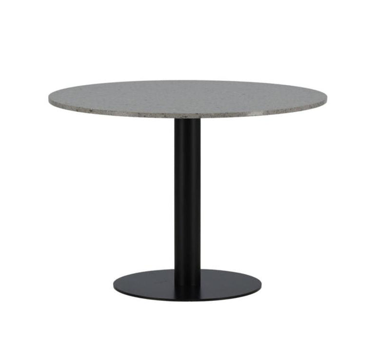 Venture Home Razzia Dining Table 106cm -Grey Terazzo / Black