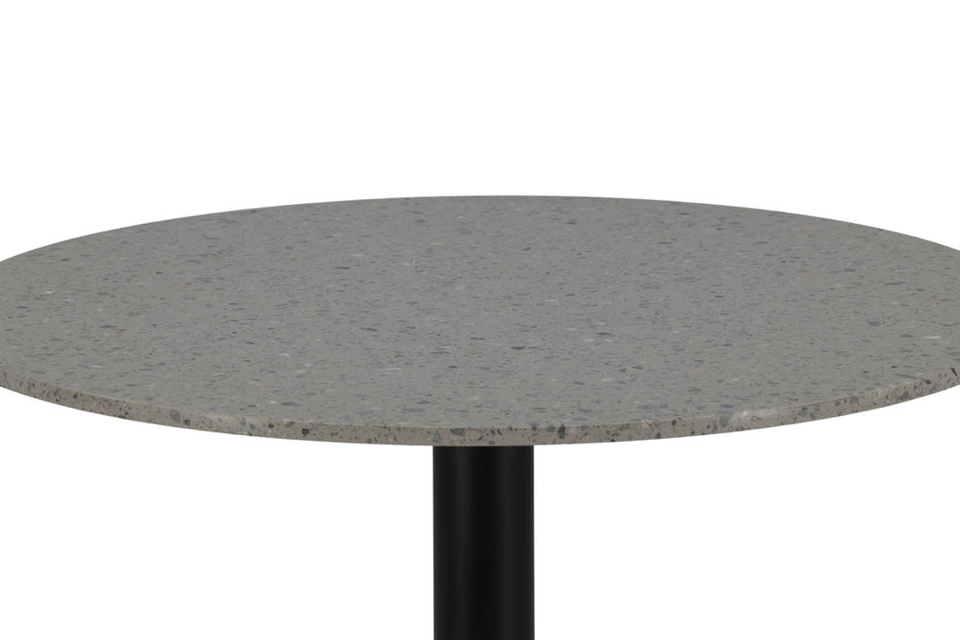 Venture Home Razzia Dining Table 106cm -Grey Terazzo / Black