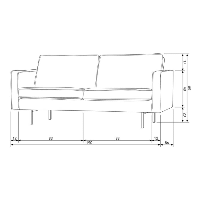 BePureHome Sofa Rodeo Bouclé 2,5-Sitzer