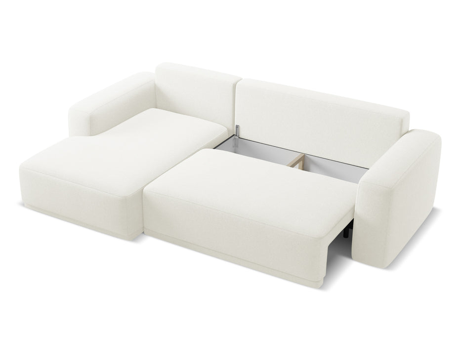 makamii Ecksofa Kaila mit Schlaffunktion links Chenille