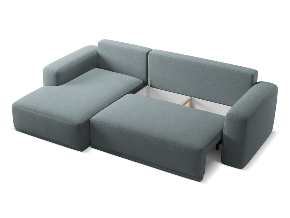 makamii Ecksofa Kaila mit Schlaffunktion links Chenille