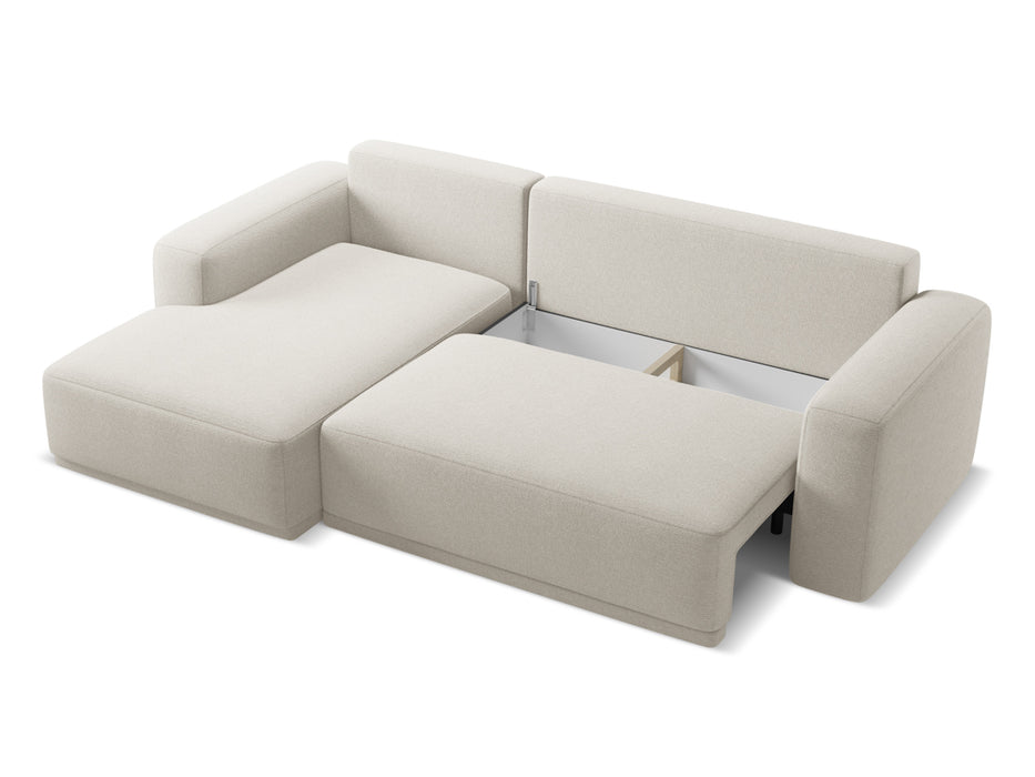 makamii Ecksofa Kaila mit Schlaffunktion links Chenille