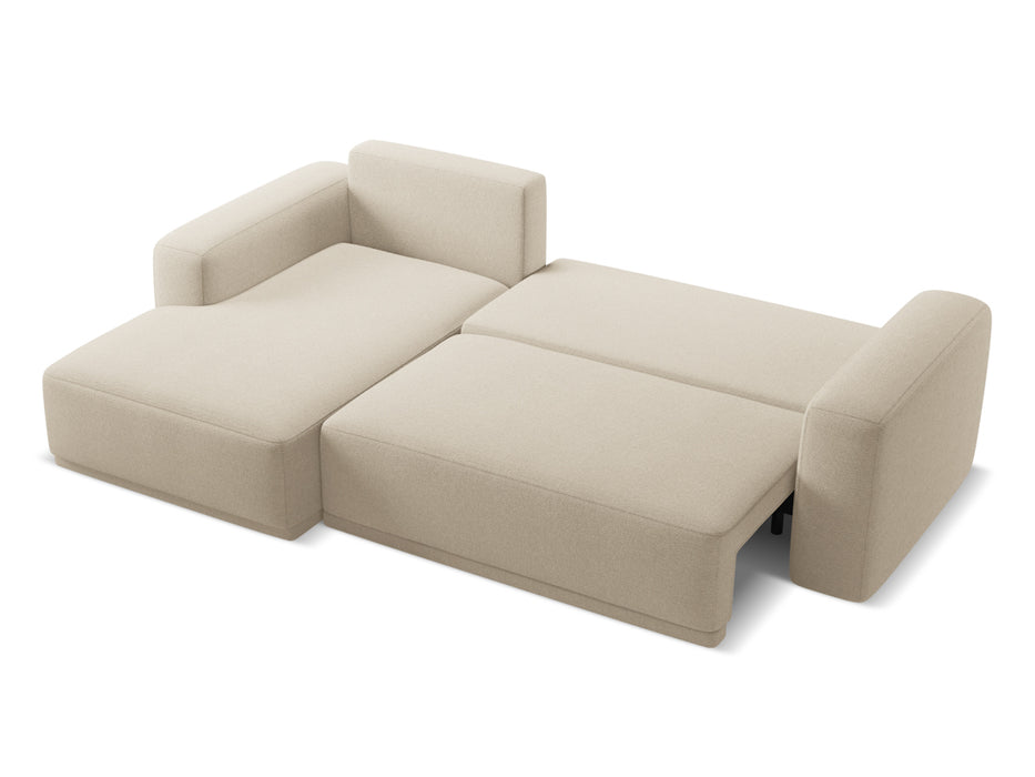 makamii Ecksofa Kaila mit Schlaffunktion links Chenille