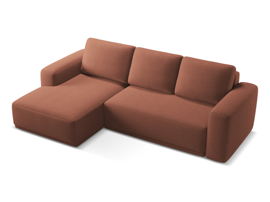 makamii Ecksofa Kaila mit Schlaffunktion links Chenille