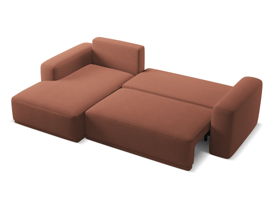 makamii Ecksofa Kaila mit Schlaffunktion links Chenille