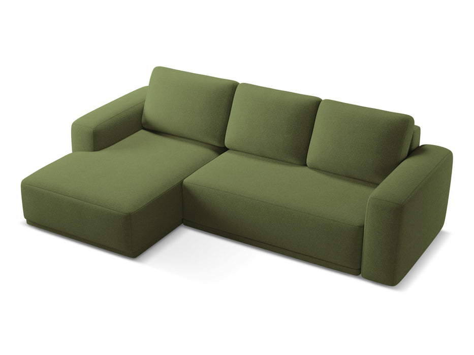 makamii Ecksofa Kaila mit Schlaffunktion links Chenille