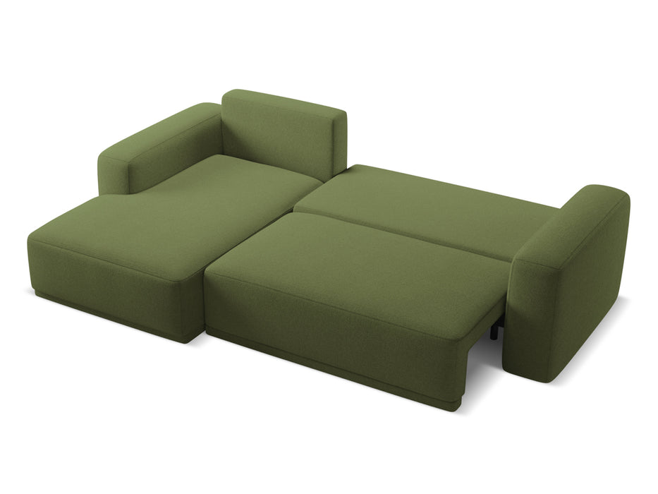 makamii Ecksofa Kaila mit Schlaffunktion links Chenille