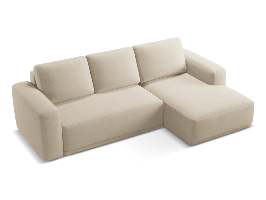 makamii Ecksofa Kaila mit Schlaffunktion rechts Chenille