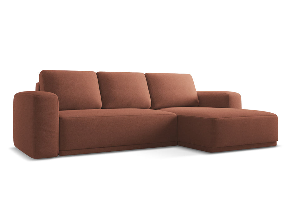 makamii Ecksofa Kaila mit Schlaffunktion rechts Chenille