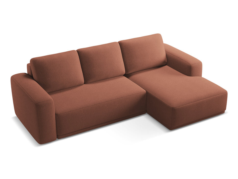 makamii Ecksofa Kaila mit Schlaffunktion rechts Chenille