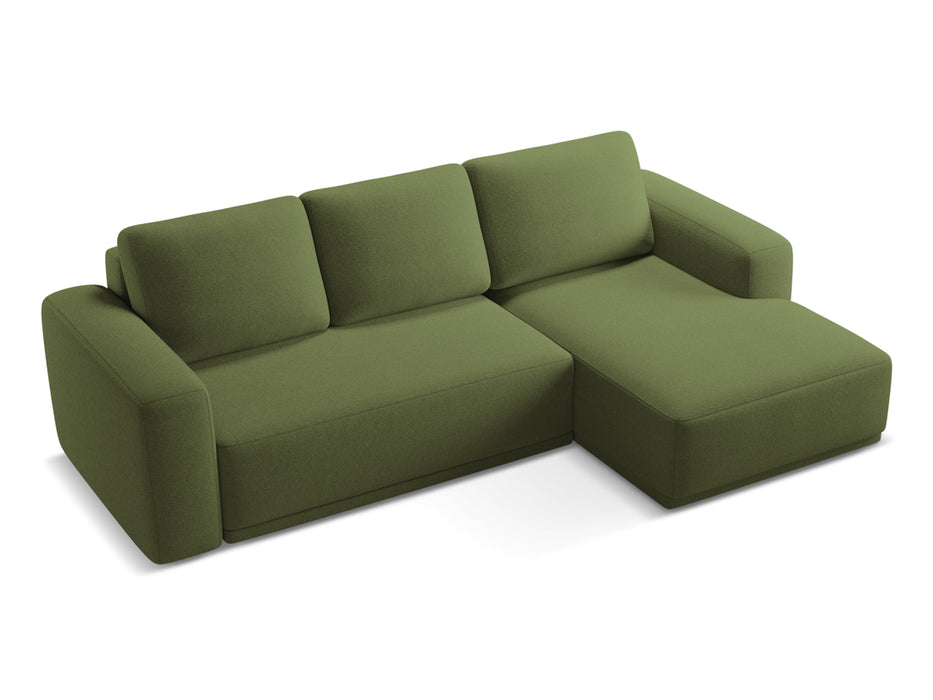 makamii Ecksofa Kaila mit Schlaffunktion rechts Chenille