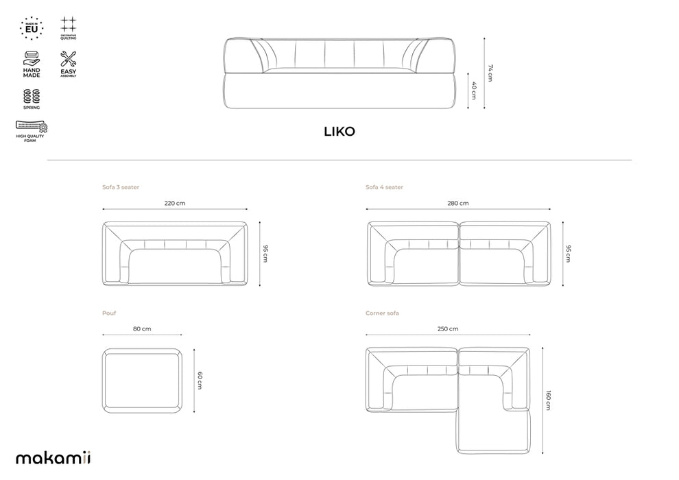 makamii Ecksofa Liko links Bouclé