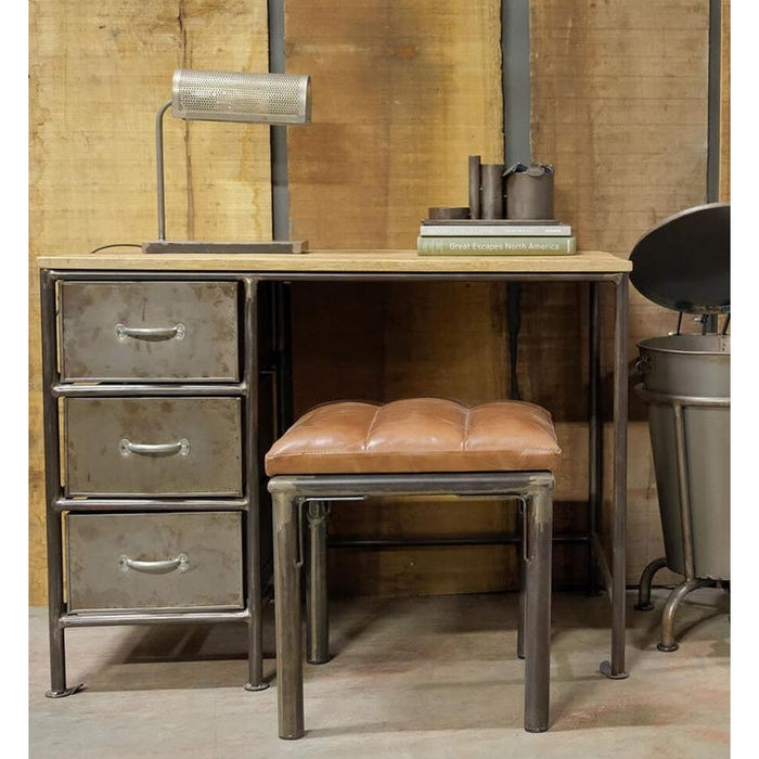 Trademark Living Hocker Sean im Industrial Style