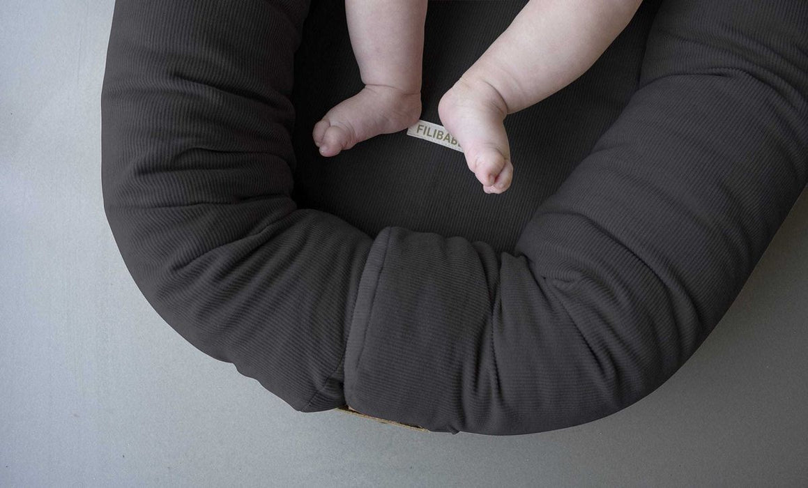 FILIBABBA Babynest Stone Grey Cord