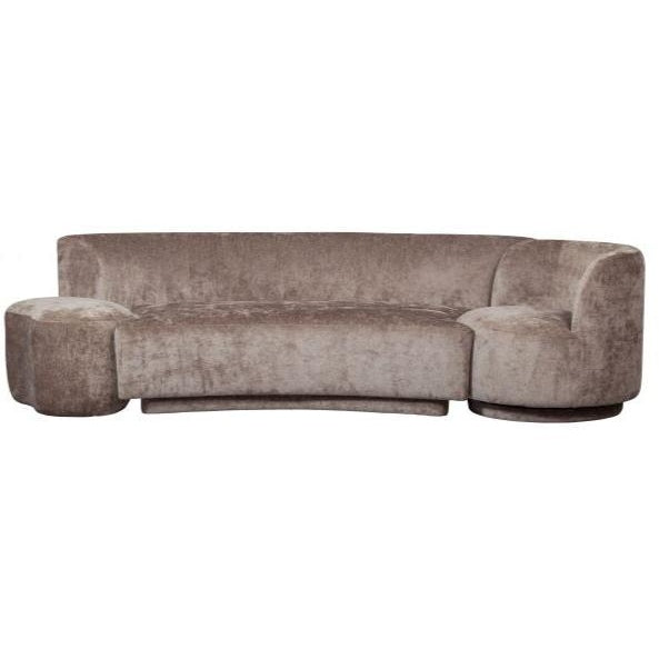 BePureHome Sofa Popular Chenille 2-Sitzer mit Sessel und Pouf