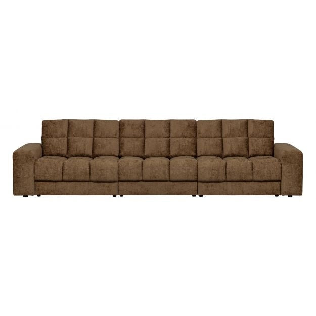 WOOOD Sofa Second Date 3-Sitzer Brassfarben Samt