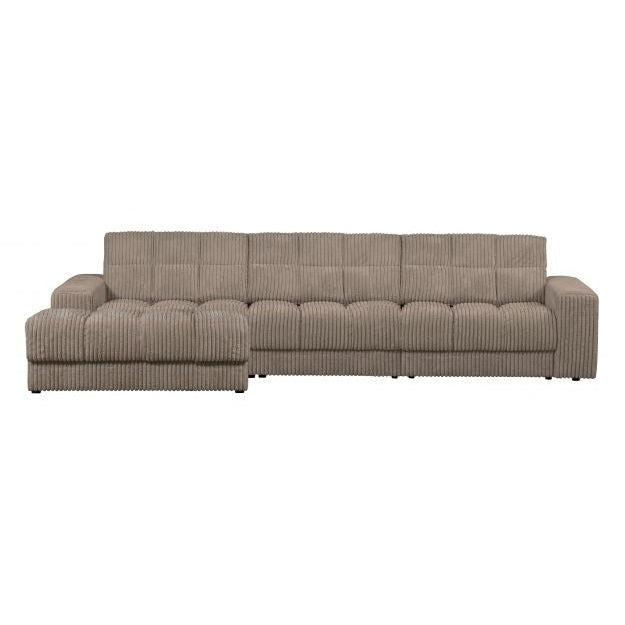 WOOOD Ecksofa Second Date links Grau-Braun Ripcord