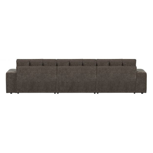 WOOOD Ecksofa Second Date links Vintage warmes Grau Teco