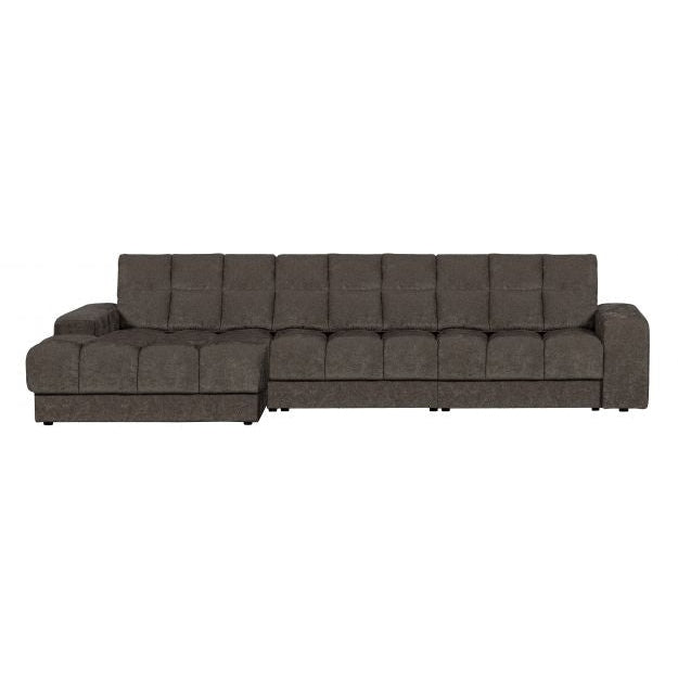 WOOOD Ecksofa Second Date links Vintage warmes Grau Teco