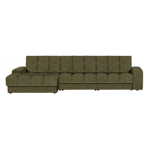 WOOOD Ecksofa Second Date links Vintage Grün