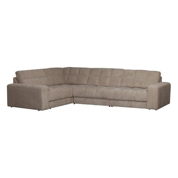 WOOOD Ecksofa Second Date links Grau-Braun Ripcord .