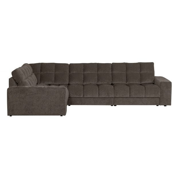 WOOOD Ecksofa Second Date links Vintage warmes Grau Teco