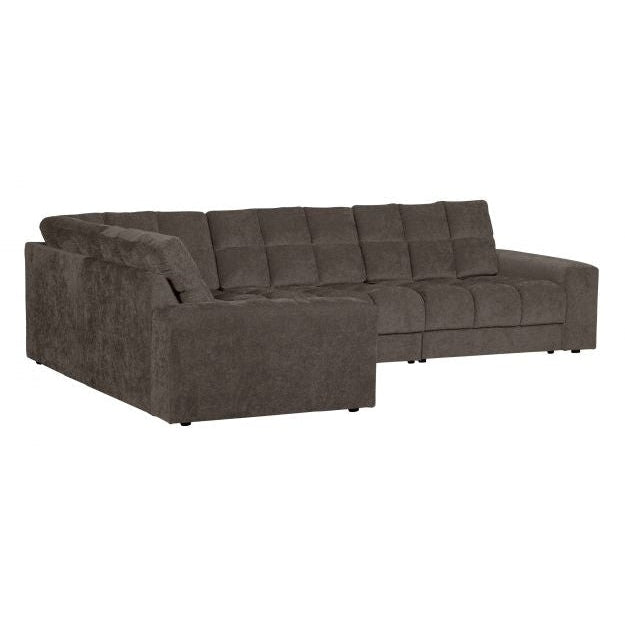 WOOOD Ecksofa Second Date links Vintage warmes Grau Teco