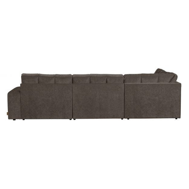 WOOOD Ecksofa Second Date links Vintage warmes Grau Teco