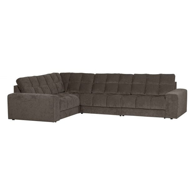 WOOOD Ecksofa Second Date links Vintage warmes Grau Teco