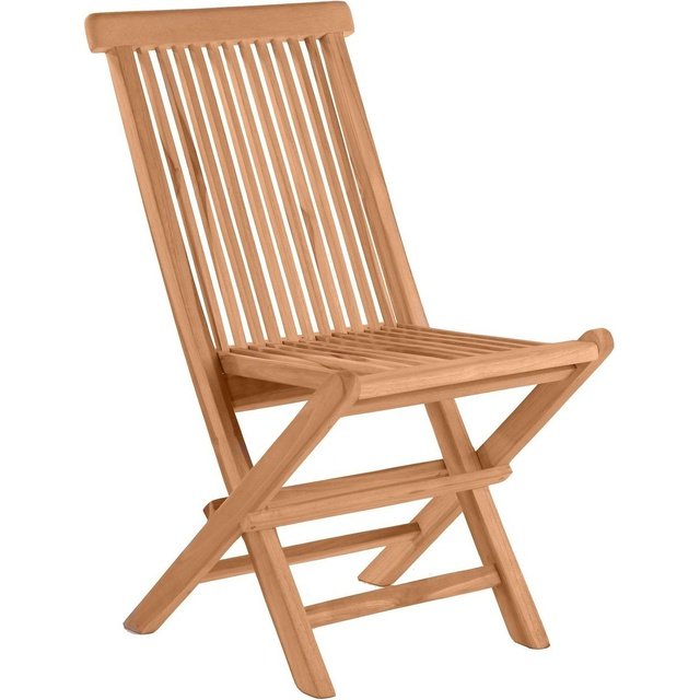 Outdoor-Stuhl aus Teakholz 2er-Set