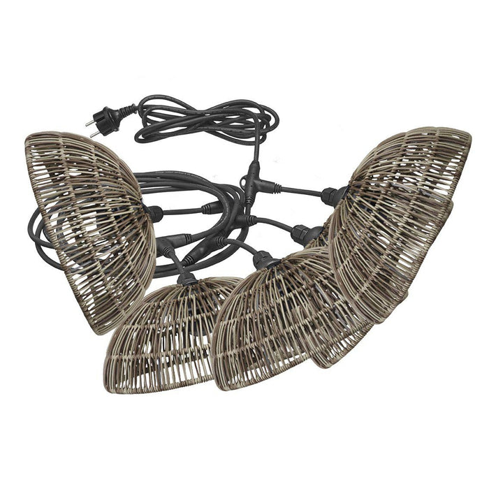 PR HOME Outdoor-Lichterkette aus Polyrattan