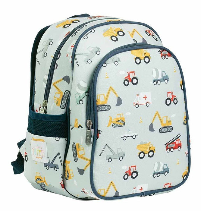 A Little Lovely Company Rucksack mit Isolierfach Fahrzeuge