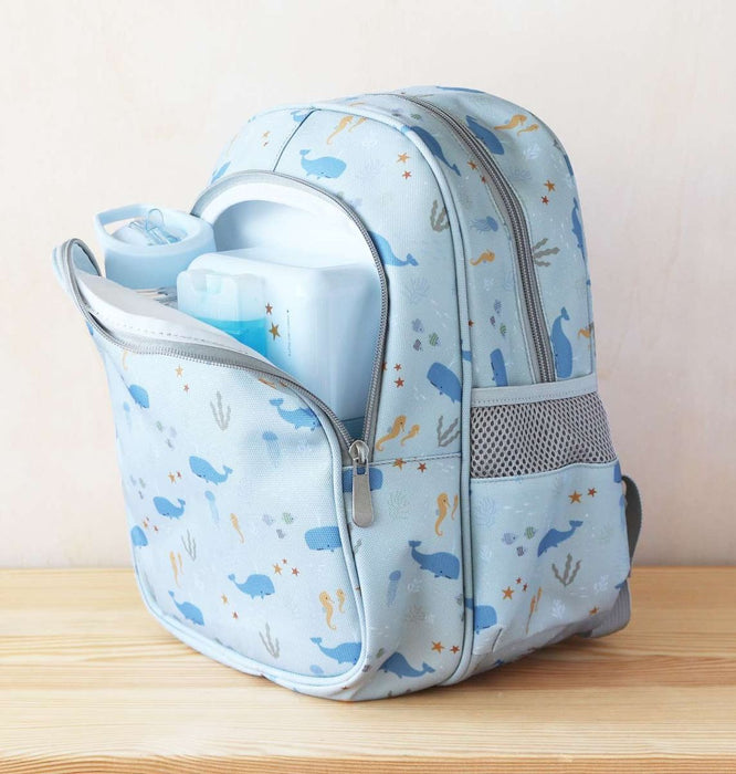 A Little Lovely Company Rucksack mit Isolierfach Ozean
