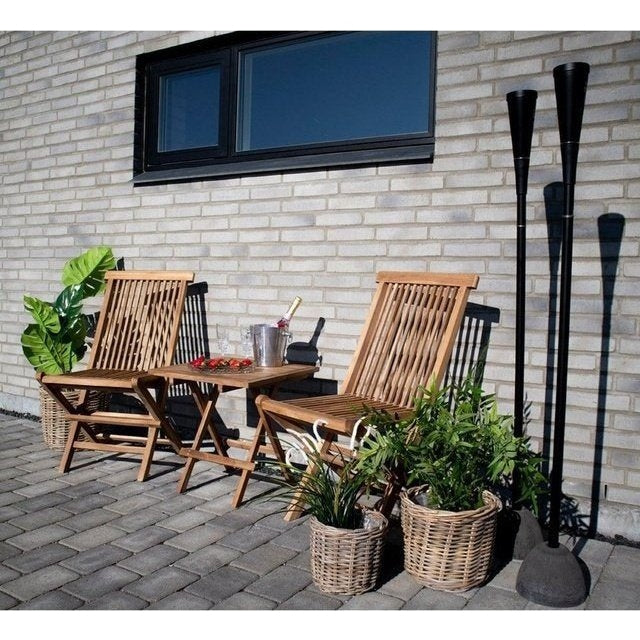 Blumentopf aus Kubu-Rattan 4er-Set L