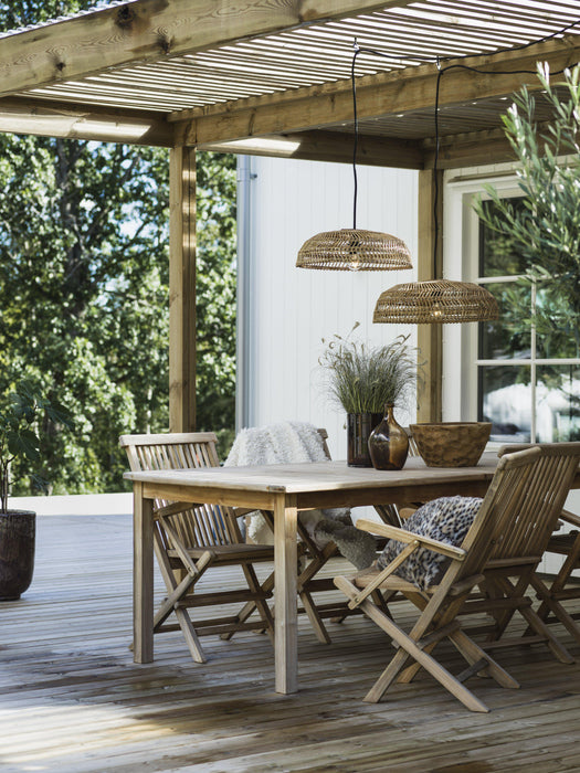 Outdoor-Pendelleuchte aus Rattan XL