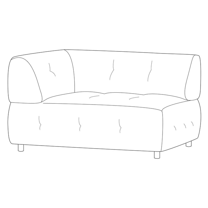 WOOOD Exclusive Modulsofa Louis Eckelement links Meliert Sage Leaf