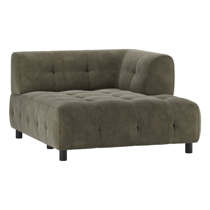 WOOOD Exclusive Modulsofa Louis Chaiselongue rechts Rippstoff Leaf