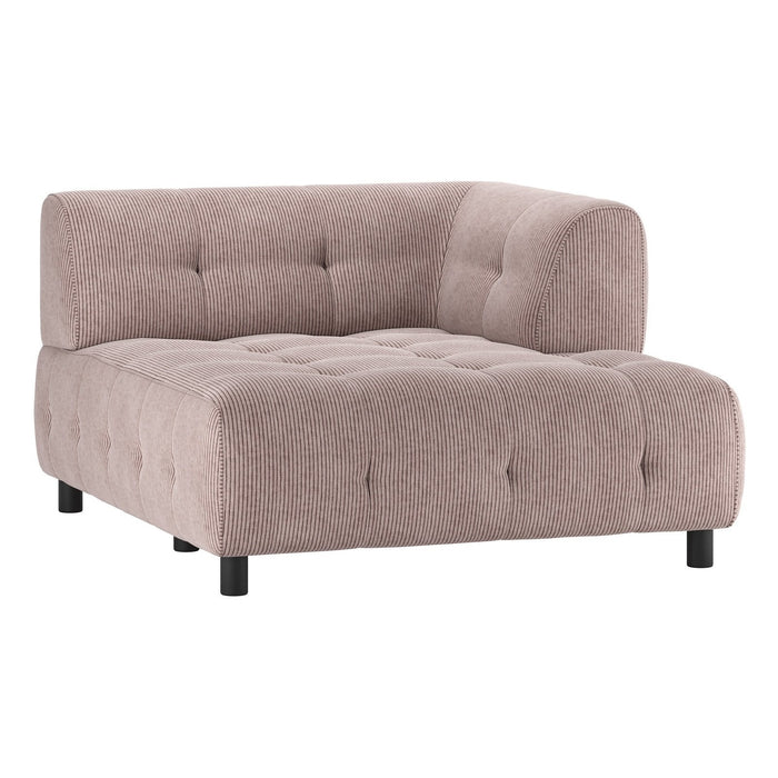 WOOOD Exclusive Modulsofa Louis Chaiselongue rechts Rippstoff Mauve