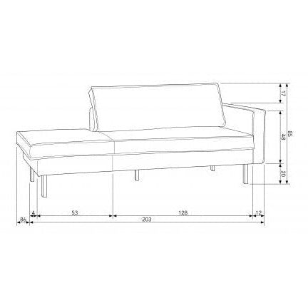 BePureHome Chaiselongue Rodeo Struktursamt